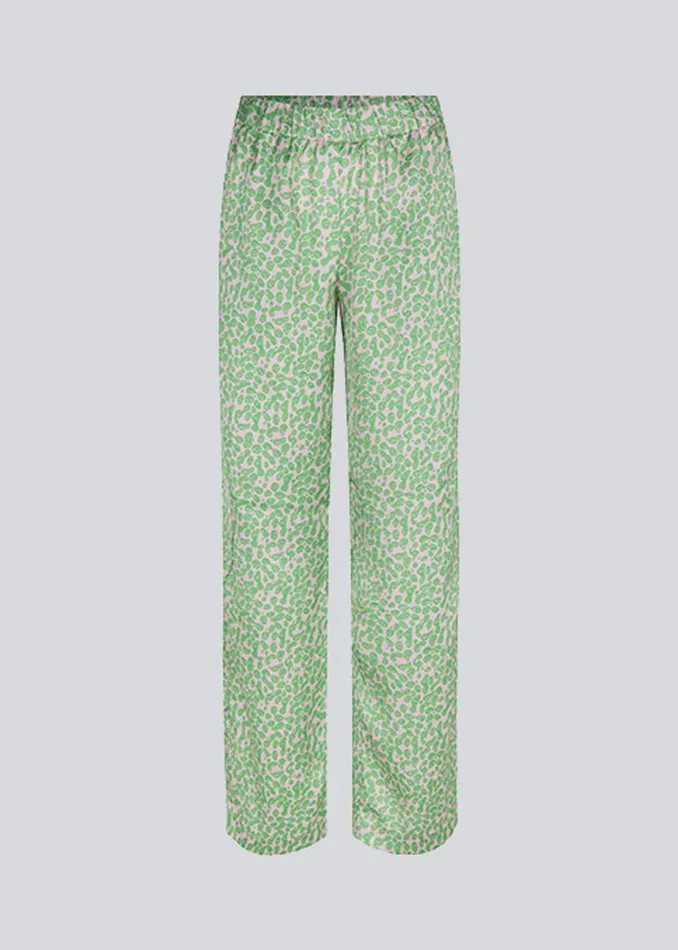 Women Modstrm Pants and Leggings ClarkeMD Print Pants Classic Green Smiley