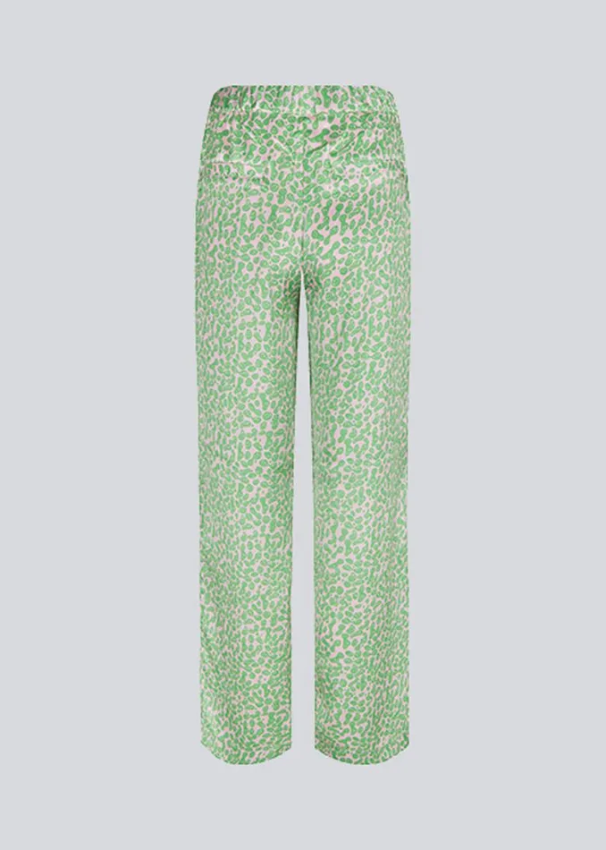 Women Modstrm Pants and Leggings ClarkeMD Print Pants Classic Green Smiley
