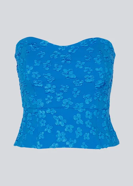 Women Modstrm Tops AtiraMD Crop Top Azure Blue Women Modstrm Tops AtiraMD Crop Top Azure Blue