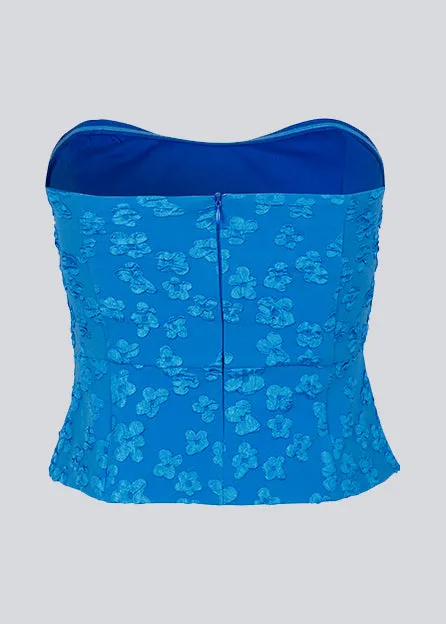 Women Modstrm Tops AtiraMD Crop Top Azure Blue Women Modstrm Tops AtiraMD Crop Top Azure Blue