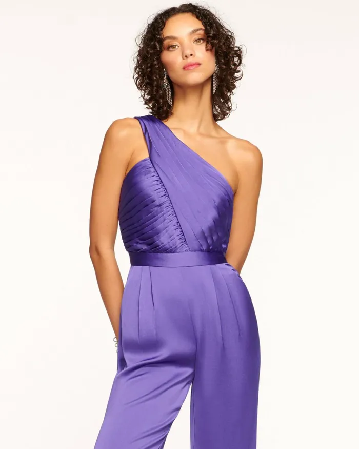 Women Myra One Shoulder Jumpsuit Bright Amethyst Ramy Brook Dresses