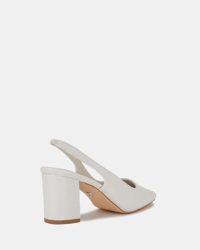 Women NOVO Shoes ISHANI CREAM PATENT Block Heels