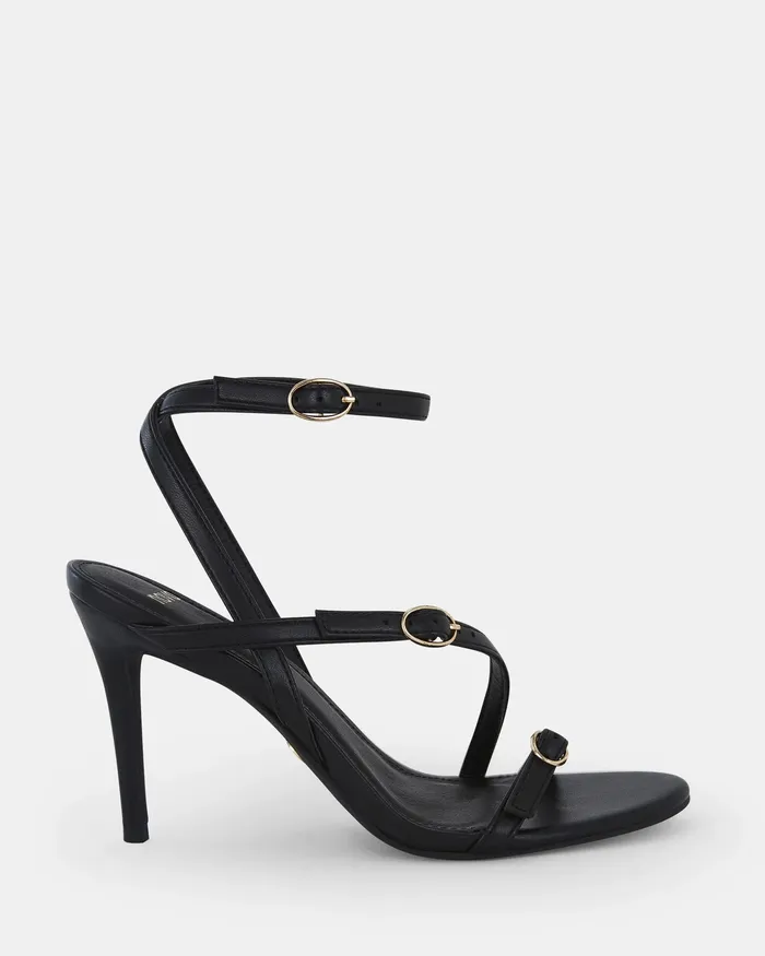 Women NOVO Shoes NOLAN BLACK Open Toe Heels Party