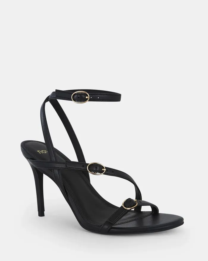 Women NOVO Shoes NOLAN BLACK Open Toe Heels Party