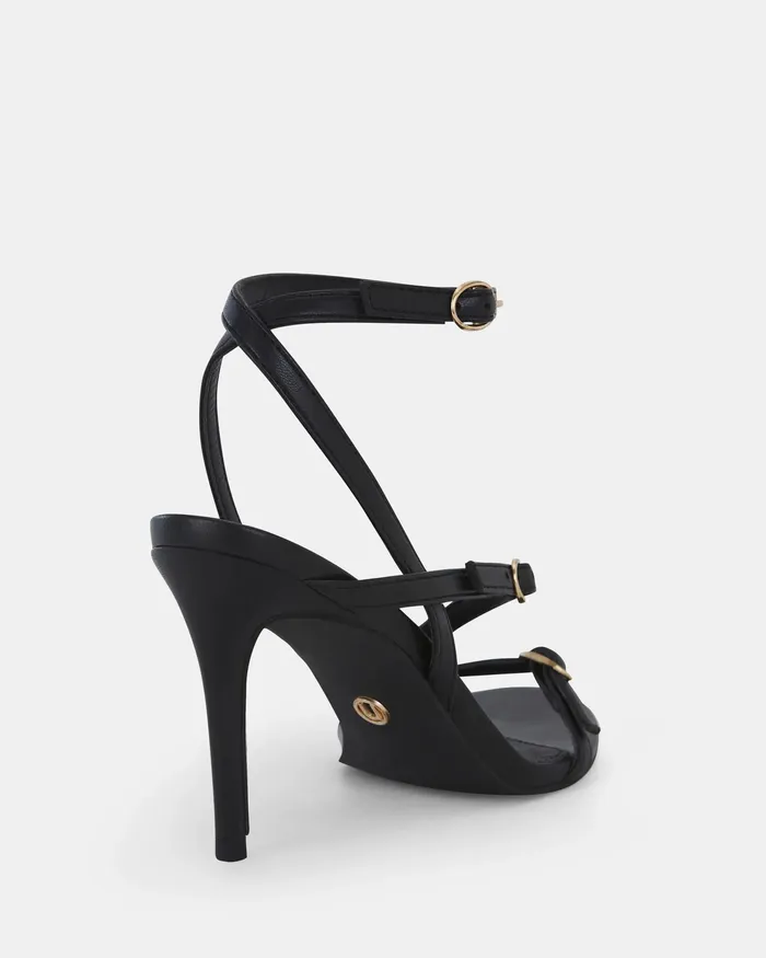 Women NOVO Shoes NOLAN BLACK Open Toe Heels Party