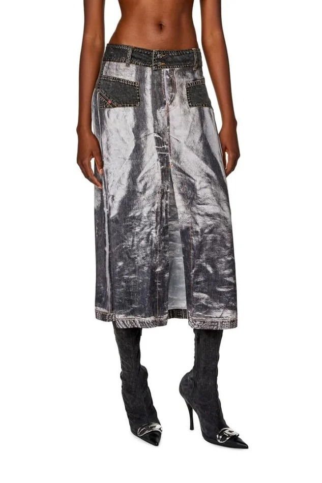 Women OYinDen Greyblack Diesel Skirts Women OYinDen Greyblack Diesel Skirts