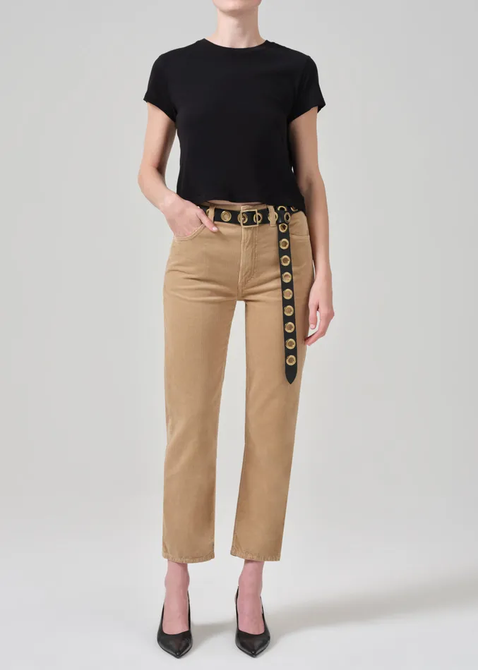 Women Pants Citizens Of Humanity Zurie Ankle Corduroy In Champagne