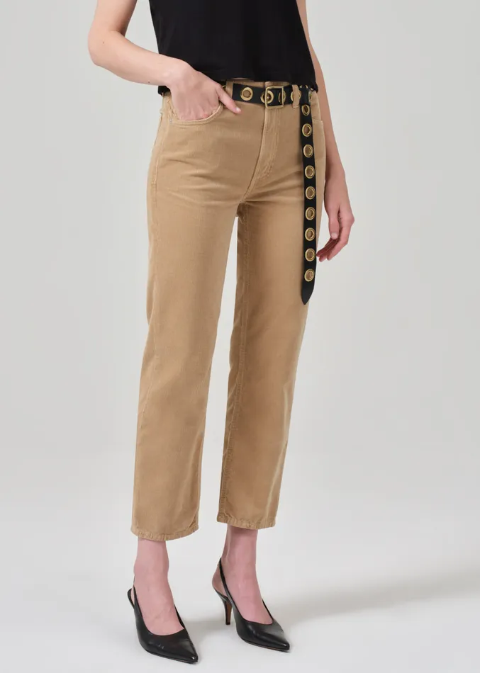 Women Pants Citizens Of Humanity Zurie Ankle Corduroy In Champagne