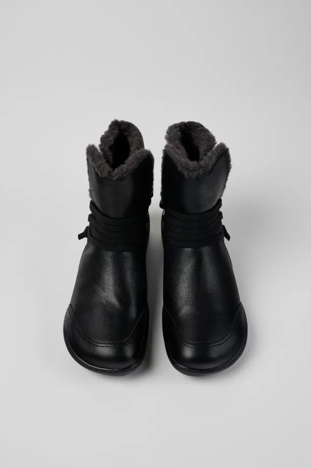 Women Peu Black Leather Ankle Boots Camper Ankle Boots Women Peu Black Leather Ankle Boots Camper Ankle Boots
