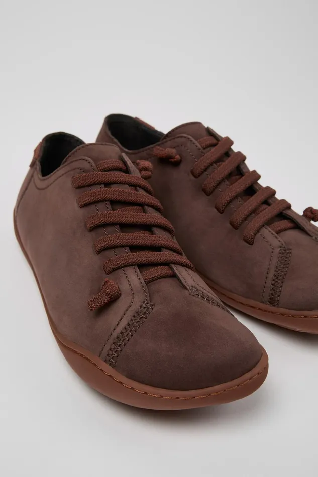 Women Peu Bronw Nubuck Shoes Camper Casual Shoes