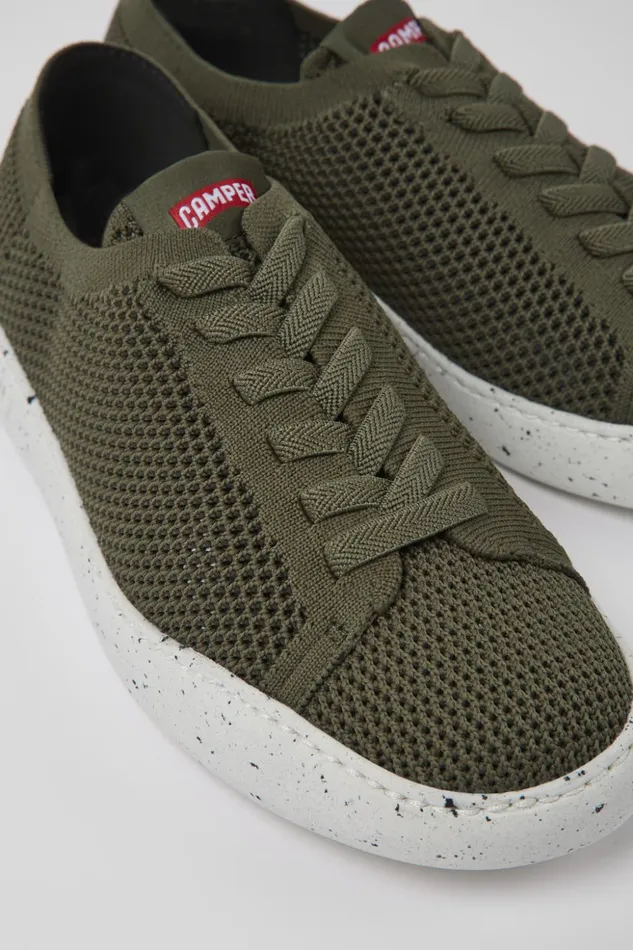 Women Peu Touring Green Textile Sneakers Camper Sneakers