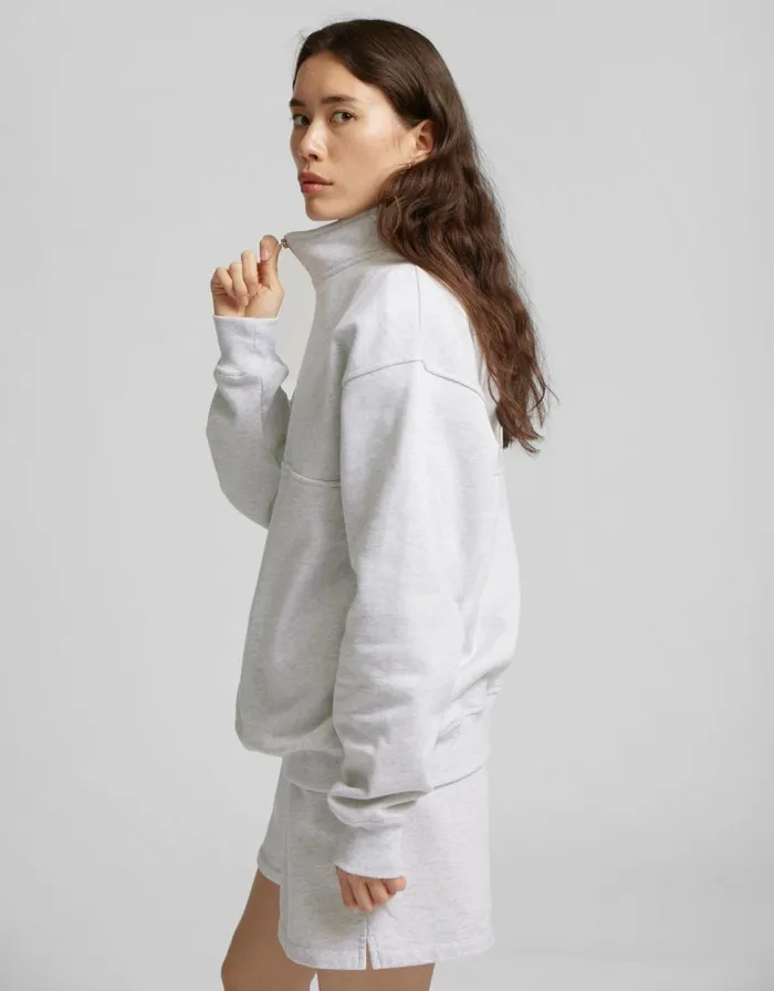 Women Quarter Zips Colorful Standard Organic Quarter Zip Deep Black