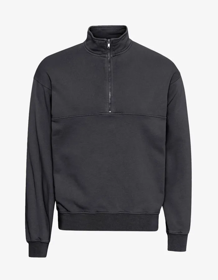 Women Quarter Zips Colorful Standard Organic Quarter Zip Lava Grey