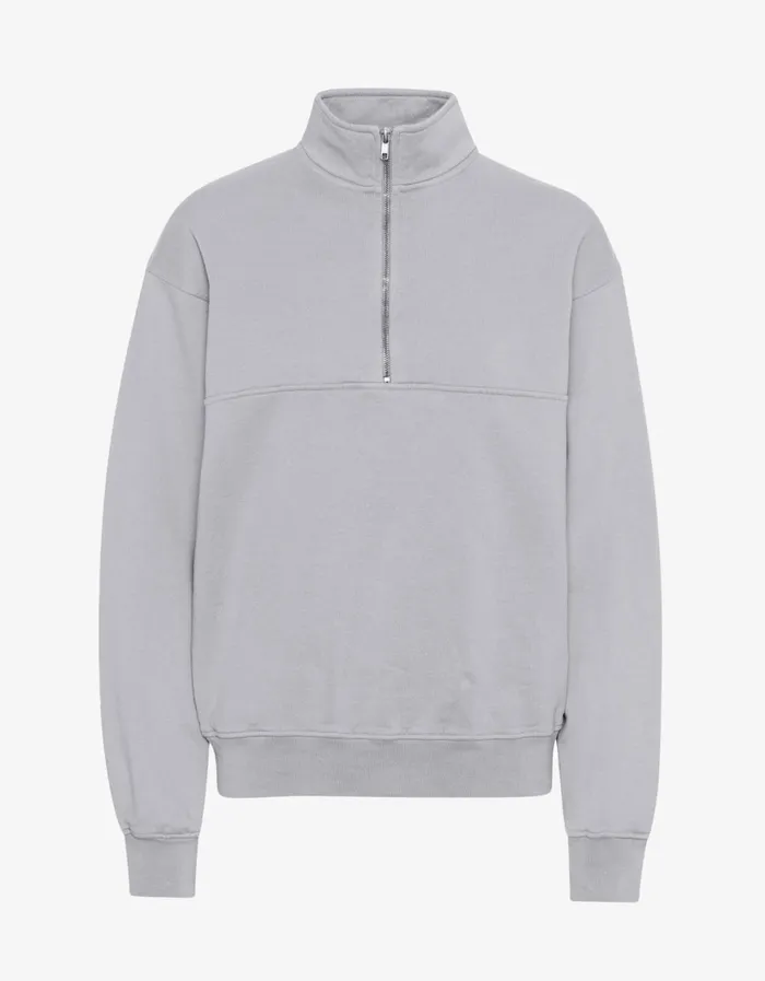 Women Quarter Zips Colorful Standard Organic Quarter Zip Limestone Grey