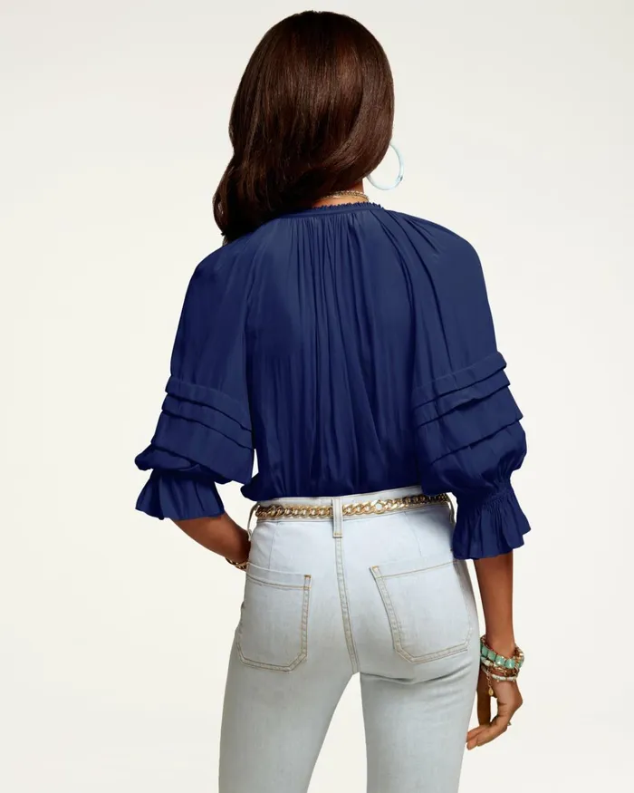Women Randi Puff Sleeve Top Black Ramy Brook Tops Women Randi Puff Sleeve Top Black Ramy Brook Tops