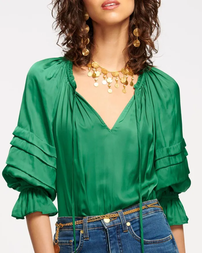 Women Randi Puff Sleeve Top Black Ramy Brook Tops Women Randi Puff Sleeve Top Black Ramy Brook Tops
