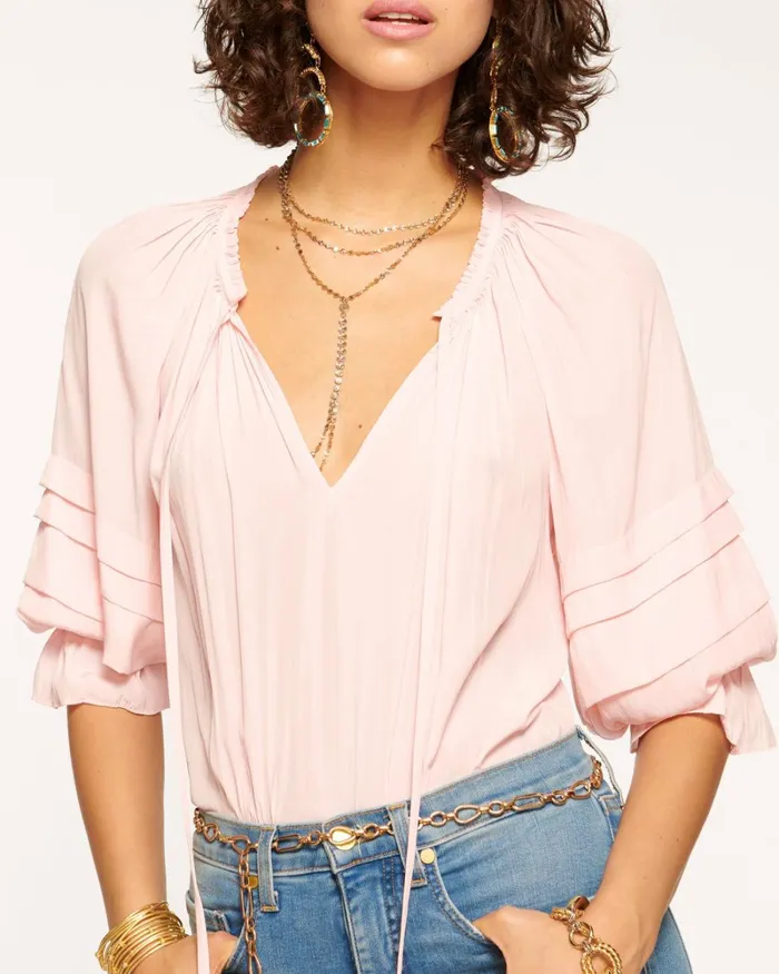 Women Randi Puff Sleeve Top Black Ramy Brook Tops Women Randi Puff Sleeve Top Black Ramy Brook Tops