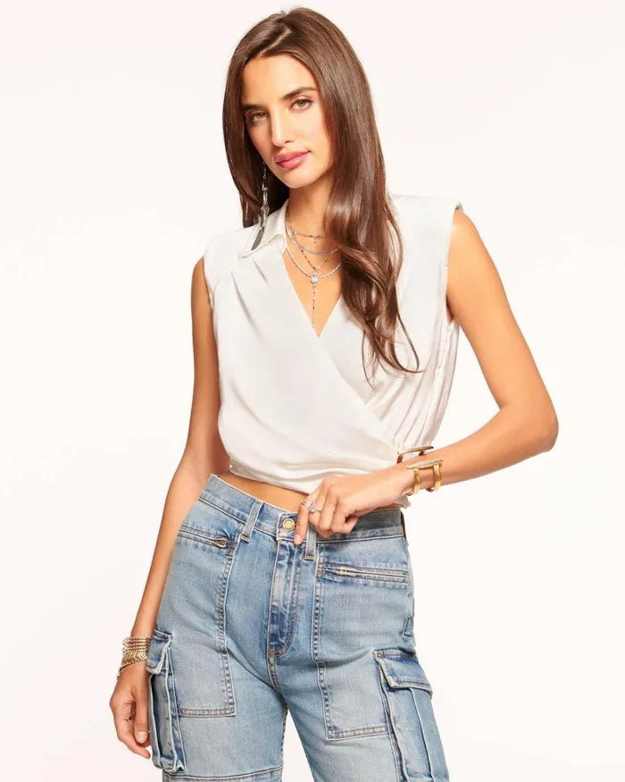 Women Reagan VNeck Tank Top Black Ramy Brook Tops Women Reagan VNeck Tank Top Black Ramy Brook Tops