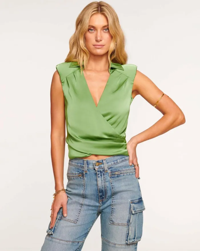 Women Reagan VNeck Tank Top Black Ramy Brook Tops Women Reagan VNeck Tank Top Black Ramy Brook Tops