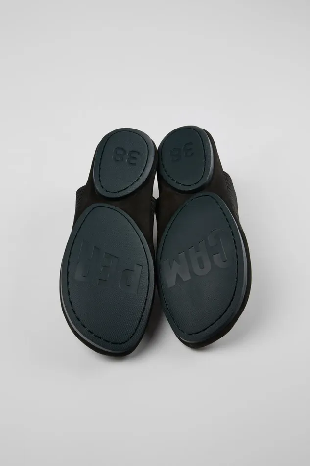 Women Right Black Nubuck Mary Jane Camper Ballerinas Women Right Black Nubuck Mary Jane Camper Ballerinas