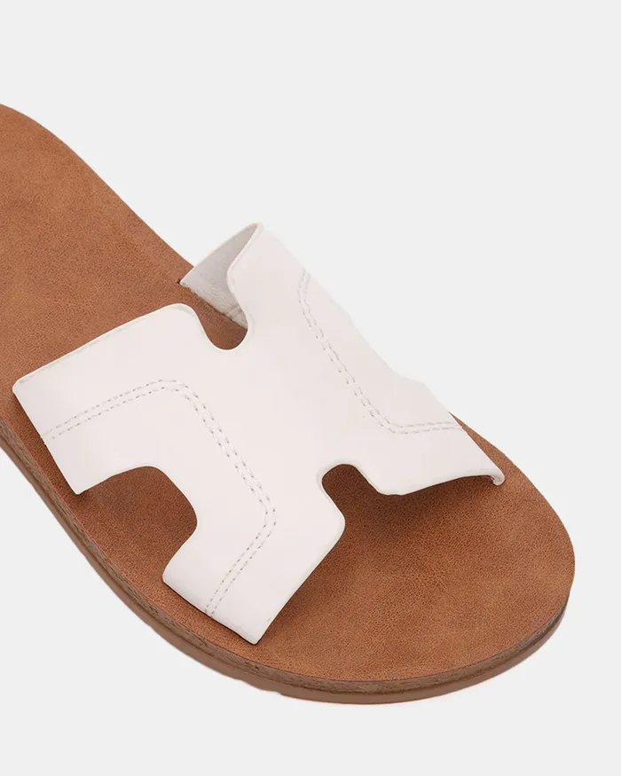Women RYLEIGH WHITE Sandals Flat Sandals NOVO Shoes