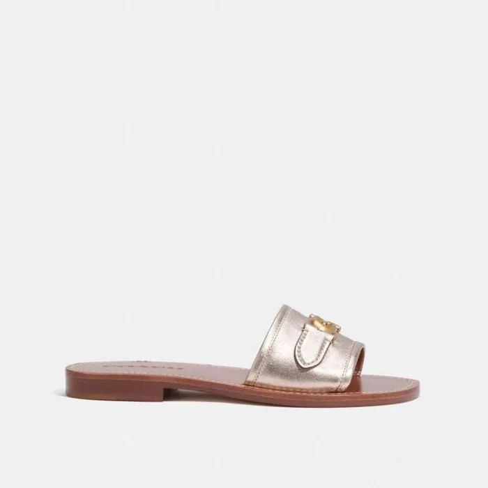 Women Sandals Coach Ina Sandal Platinum Champagne