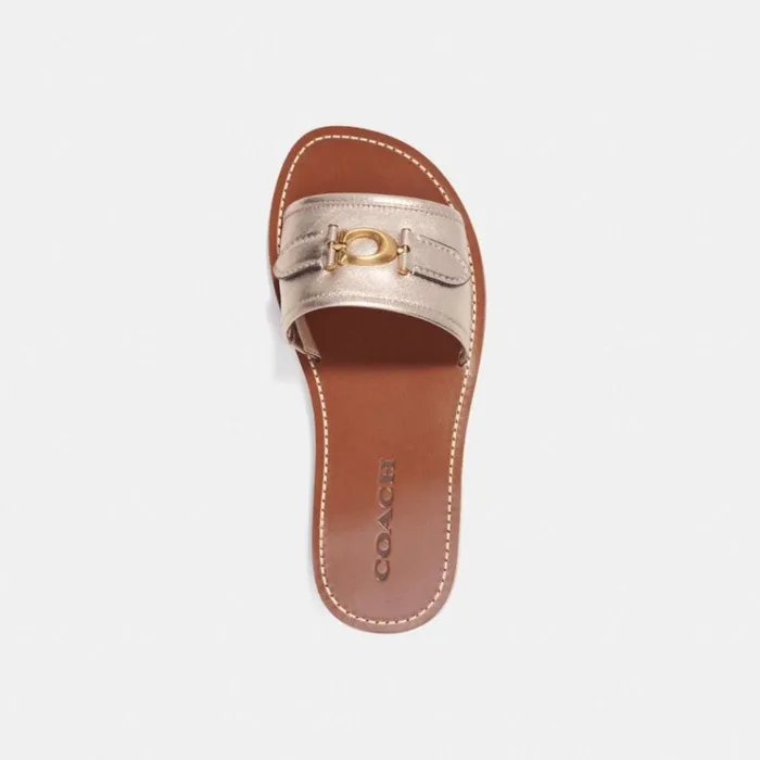 Women Sandals Coach Ina Sandal Platinum Champagne