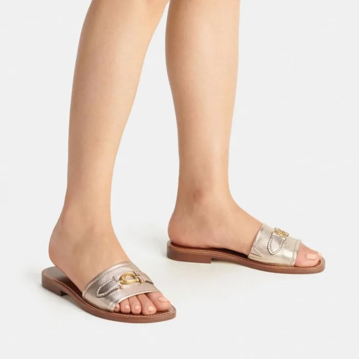 Women Sandals Coach Ina Sandal Platinum Champagne