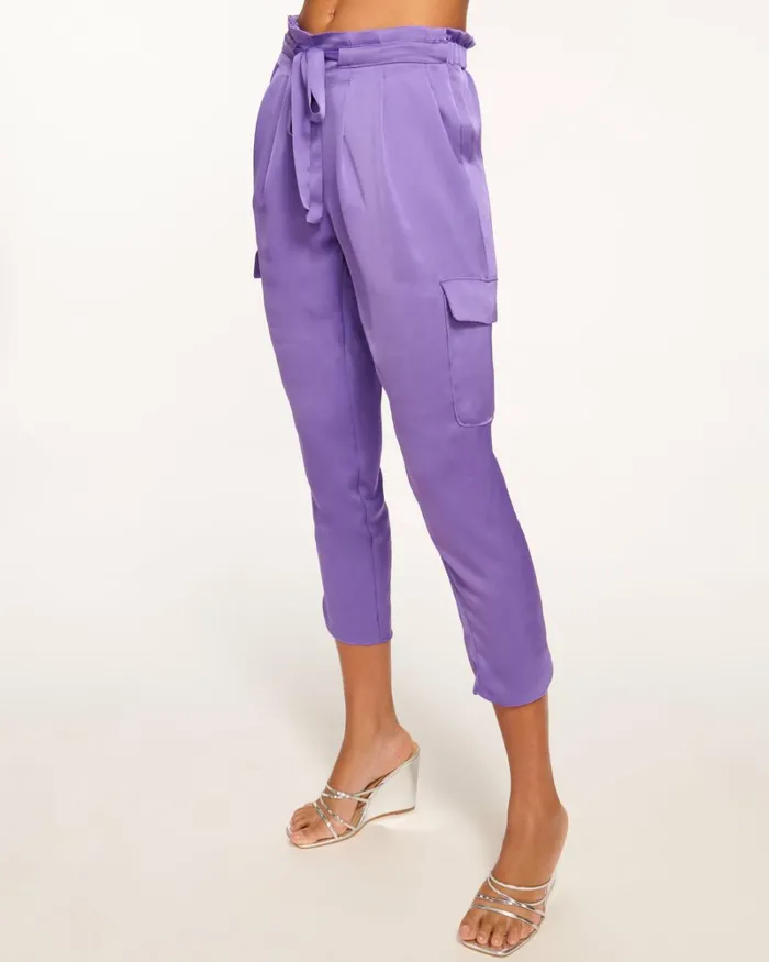 Women Satin Pocket Allyn Pant Black Ramy Brook Pants