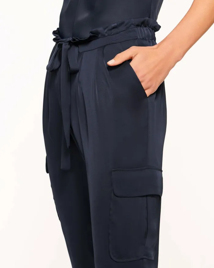 Women Satin Pocket Allyn Pant Black Ramy Brook Pants