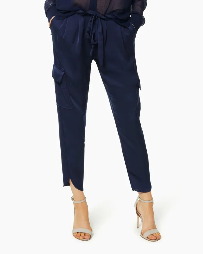 Women Satin Pocket Allyn Pant Black Ramy Brook Pants