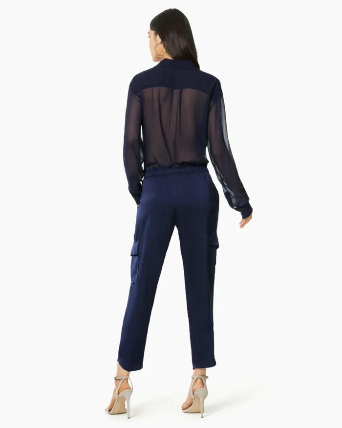 Women Satin Pocket Allyn Pant Black Ramy Brook Pants