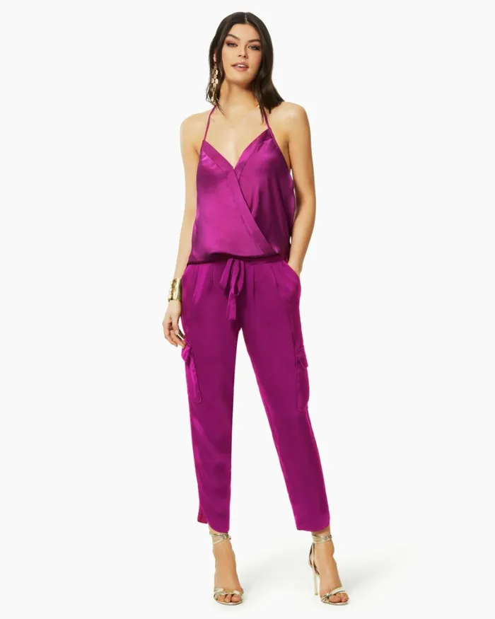 Women Satin Pocket Allyn Pant Black Ramy Brook Pants