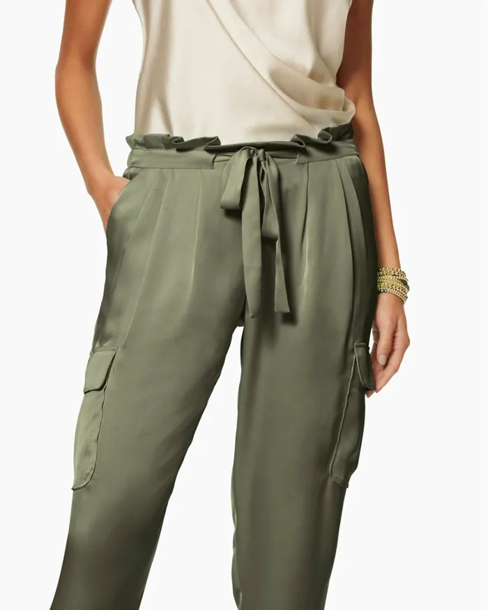 Women Satin Pocket Allyn Pant Black Ramy Brook Pants