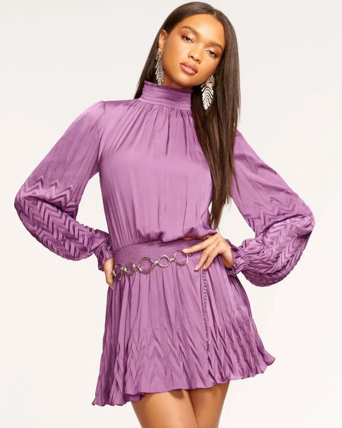 Women Sawyer Smocked Mini Dress Black Ramy Brook Dresses