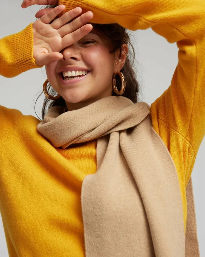 Women Scarves Colorful Standard Merino Wool Scarf Limestone Grey