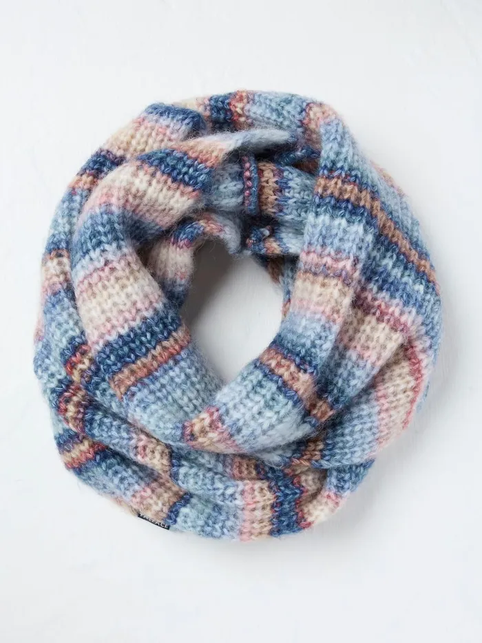 Women Scarves Fat Face Navy Space Dye Snood