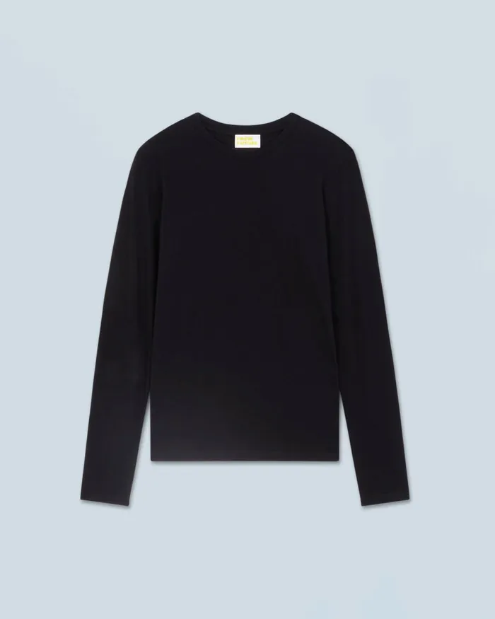 Women Shirts TShirts and Tops From Future Crewneck Long Sleeve TShirt Black