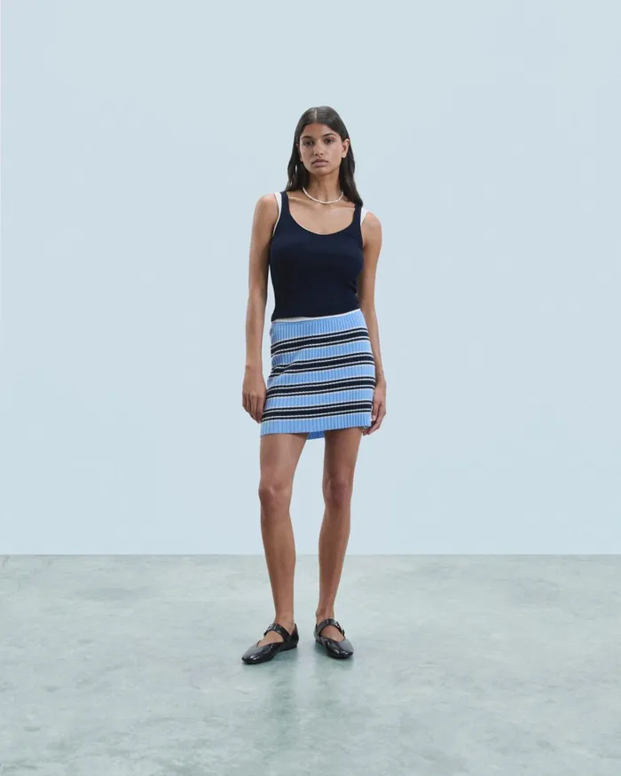 Women Skirts From Future Striped Mini Skirt Fairy Blue