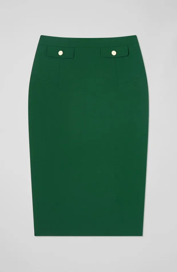 Women Skirts LKBennett Folly Green Crepe Pencil Skirt Dark Green Women Skirts LKBennett Folly Green Crepe Pencil Skirt Dark Green