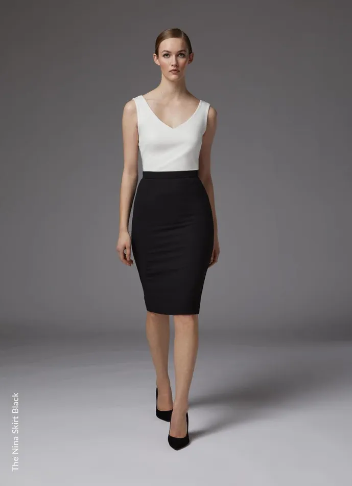 Women Skirts LKBennett Nina Black Pencil Skirt Black