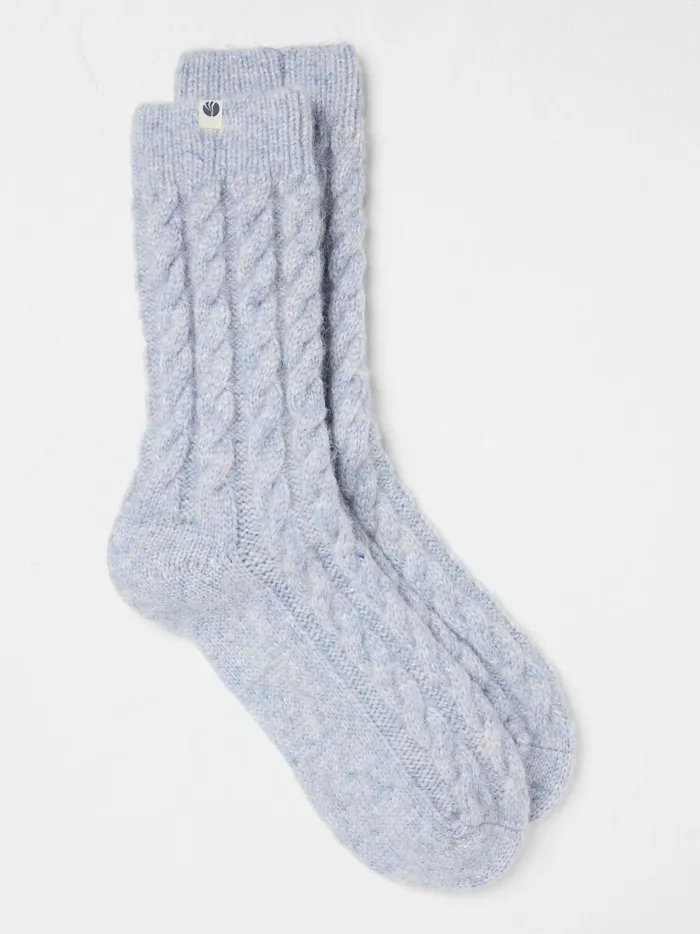 Women Socks and Tights Fat Face Blue Dino Scene Socks 1 Pack