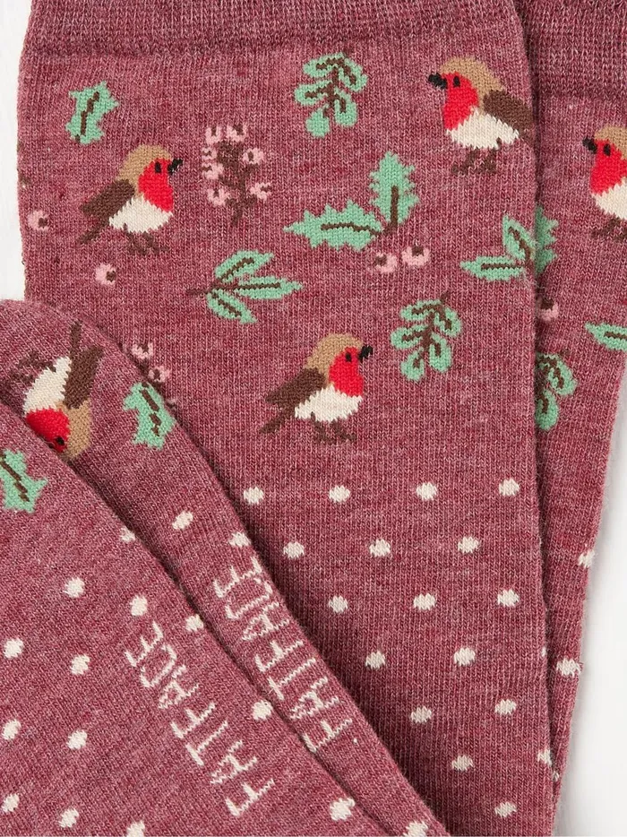 Women Socks and Tights Fat Face Purple Robin Socks 1 Pack Women Socks and Tights Fat Face Purple Robin Socks 1 Pack