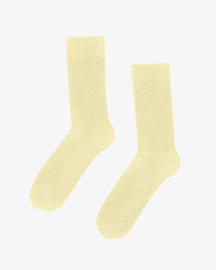Women Socks Colorful Standard Women Classic Organic Sock Soft Yellow