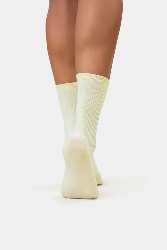Women Socks Colorful Standard Women Classic Organic Sock Soft Yellow