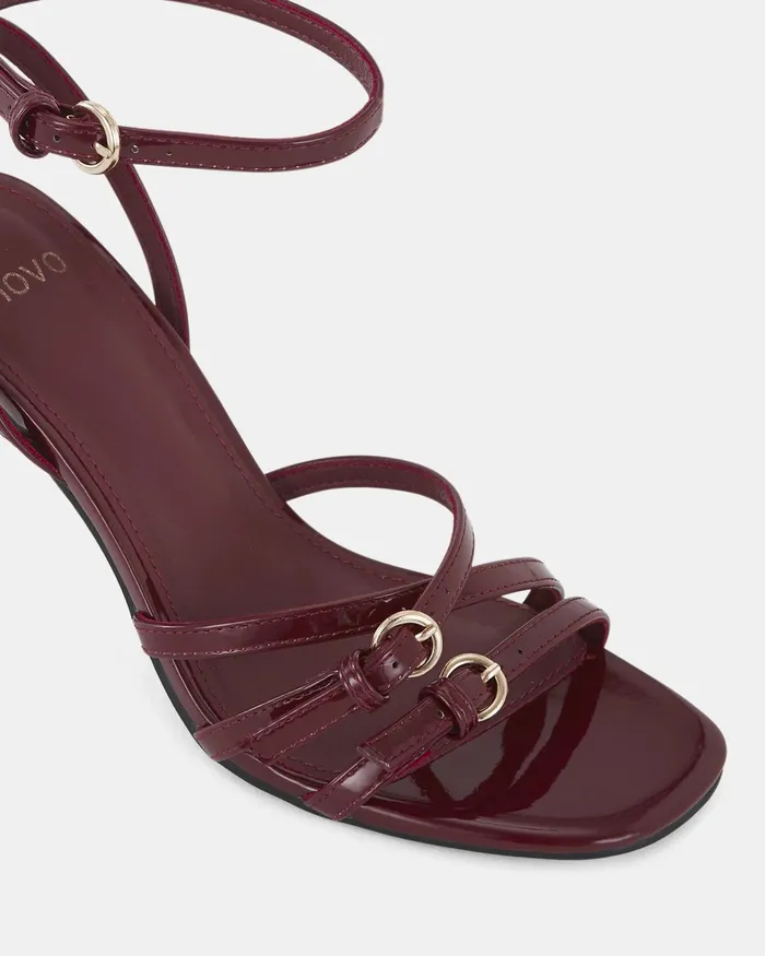 Women Stilettos NOVO Shoes MADAIO DEEP RED PATENT Stilettos