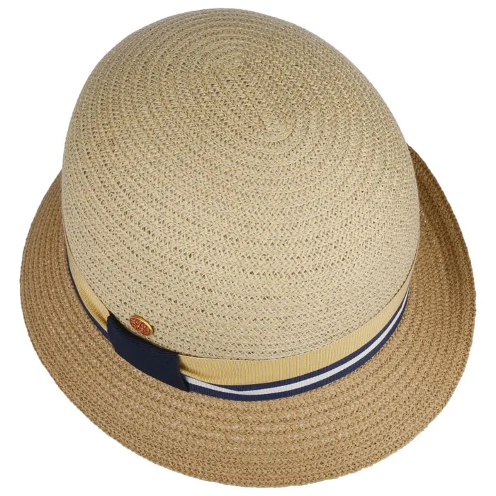 Women Straw Hats Mayser Nanni Twotone Straw Hat Beige Women Straw Hats Mayser Nanni Twotone Straw Hat Beige