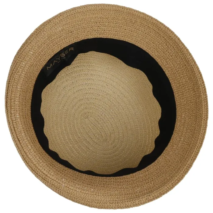 Women Straw Hats Mayser Nanni Twotone Straw Hat Beige Women Straw Hats Mayser Nanni Twotone Straw Hat Beige
