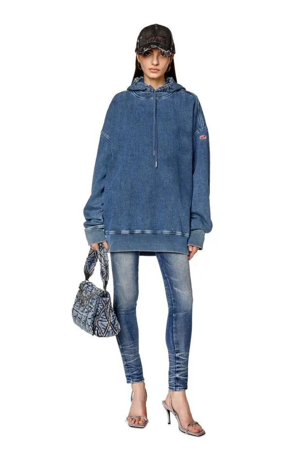 Women Super Skinny Jeans 2017 Slandy 09g14 Medium Blue Diesel Super Skinny