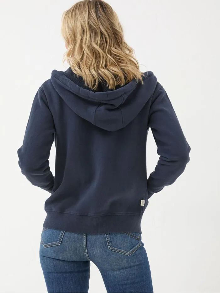 Women Sweatshirts and Hoodies Fat Face Amy Blue Navy Zip Through Hoodie